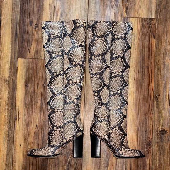 Sam Edelman Rylan Boots Snake skin Heeled Boots sold at Anthropologie 8.5 - Picture 2 of 8